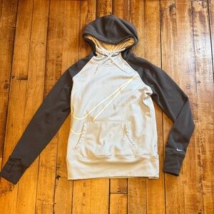 Nike hoodie medium women gray light blue therma fit